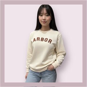 Arbor Cream Logo Crewneck Sweatshirt